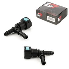 2x Quick Closure Fuel Line Clutch T-Piece 0 5/16x0 1/4in for Suzuki