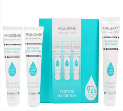 AMELIORATE 3 Steps To Smooth Skin Kit Body Wash Bodylotion Körperpeeling Set