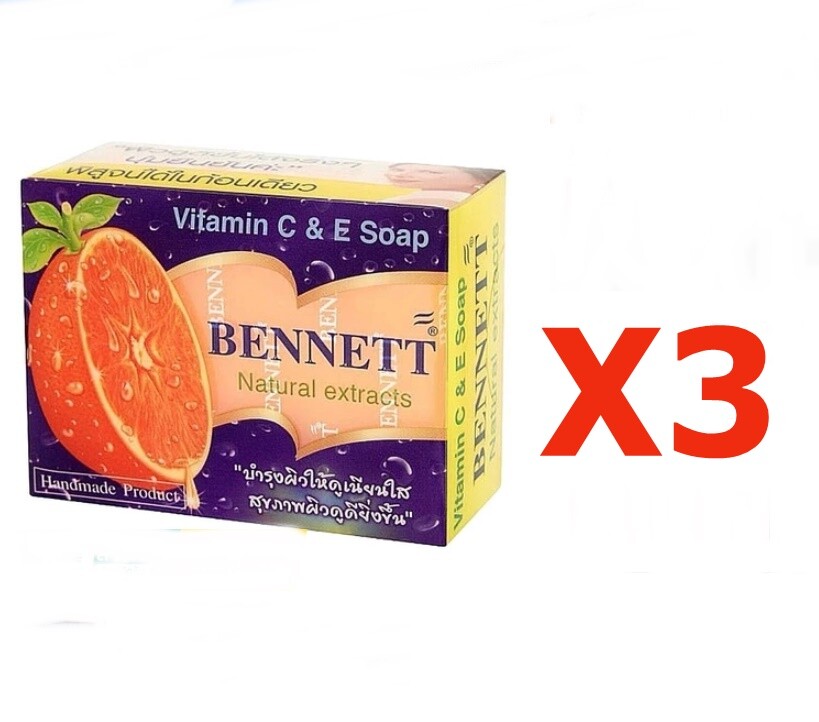 12x Bennett Natural Extracts Vitamin C&e Soap Skin White Clear