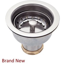 Signature Hardware 412720 3-1/2" Basket Strainer with Sink Flange for Sinks