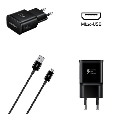 Original Samsung 15W SchnellLadegerät Micro Kabel Für Galaxy Xcover 3, Xcover 4