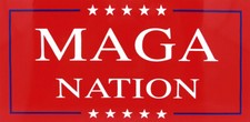 MAGA Nation Red Trump WON Vinyl Decal Bumper Sticker X1