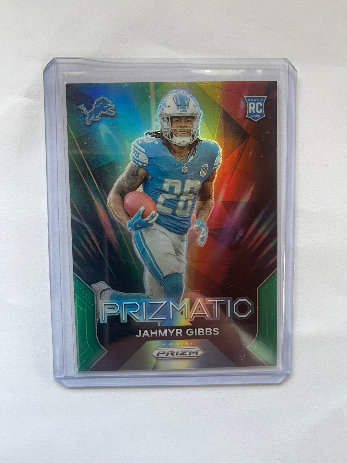 2023 Panini Prizm - Prizmatic Green Prizm #20 Jahmyr Gibbs (RC)