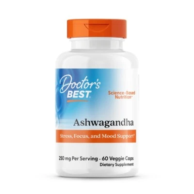 Doctor's Best Ashwagandha with Sensoril 125mg 60 Veggie Capsules, Stress, Relax
