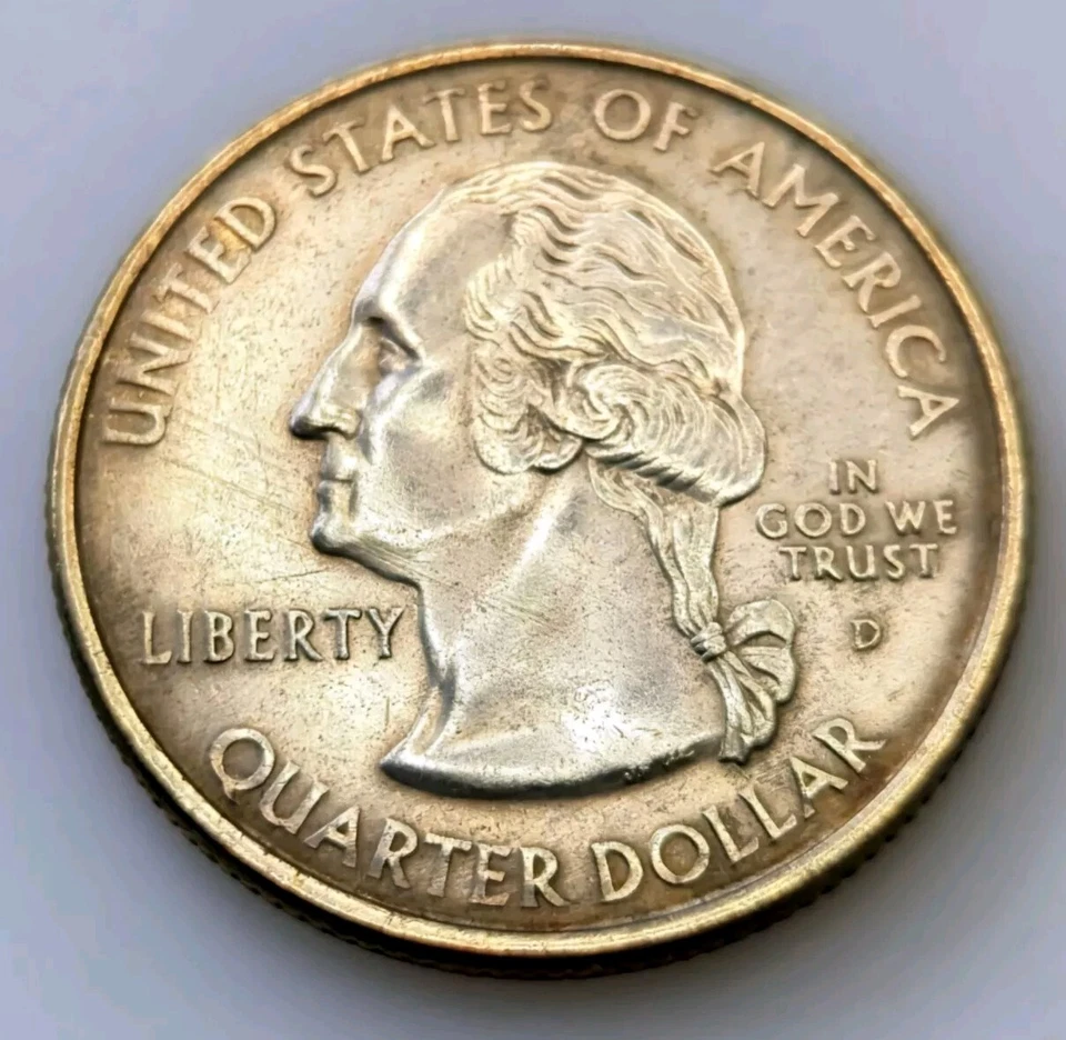 Very Rare 2000-D Virginia State Quarter - Missing Clad Layer Error! - Image 3 of 4