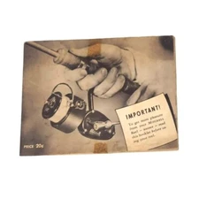 Vintage Mitchell Spinning Reel MANUAL Ephemera Garcia Corp. Fishing Salt Water
