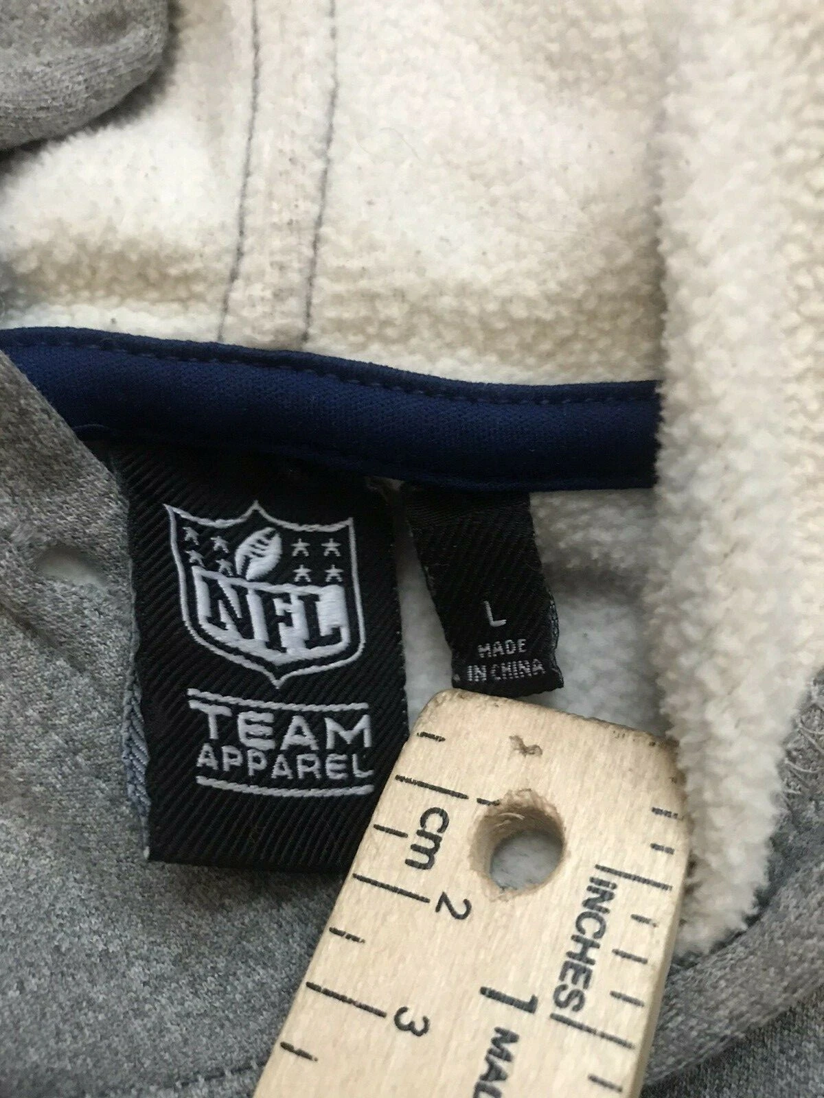 VETEMENTS New England Patriots maglione uomo grande felpa con cappuccio NFL calcio grigio
