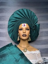 Elegant Nigerian Auto Gele Headwrap   Ready-to-Wear Traditional Head Tie