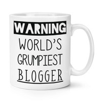 Warnung World's Grumpiest Blogger 284Ml Becher Tasse Lustiger Witz Best Toll