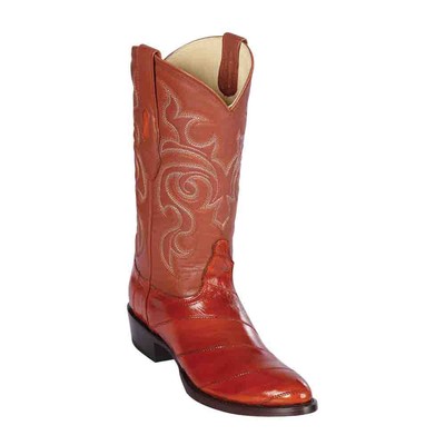 Los Altos Cognac Original Eelskin Rund Stiefel (11-D)