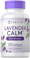 Lavender Pills | 80mg | 120 Softgels | Calm & Non-Drowsy Formula | by Carlyle