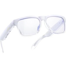   OhO Bluetooth Sunglasses Voice Control Open Ear Style Smart Glasses - White  