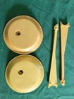 Doll STANDS lot of 2 gold vintage straddle metallic pedestal 90s style barbie