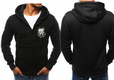 4HIM PITBULL FACE CHAIN   REISSVERSCHLUSS-HOODIE MIT RÜCKENDRUCK DE DHL