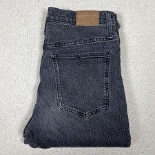 Madewell The Perfect Vintage Straight Jeans Womens 30 Charcoal Wash Distressed