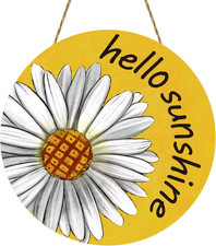 Summer Decor Daisy Front Door Decor Hello Sunshine Wreaths for Front Door Wreath