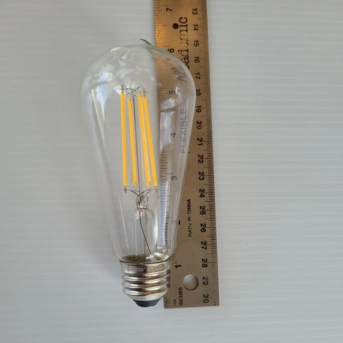 Satco S9895 (6 Pack)7w LED/30K 120v  7 Watt ST19 Vintage 60 watt Replacement 30K - Picture 2 of 3