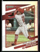 2021 Donruss #83 Kolten Wong Season Stat Line 270/350 SN Baseball Card 2002S