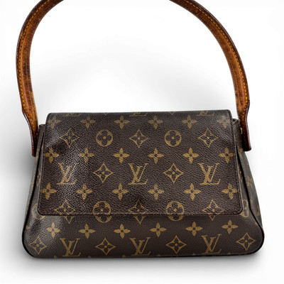 LOUIS VUITTON Mini Looping Monogram Canvas Vintage Flap Shoulder Bag M51147