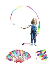 15 Pack Ribbon Dancing Wands for Kids, Rainbow Ribbon Wands, Gymnastics Supplies