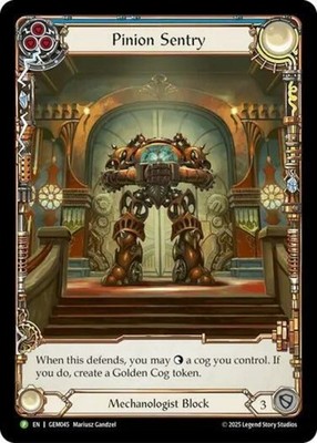 LP FAB Pinion Sentry Lightly Played Gem Pack 2 Flesh and Blood