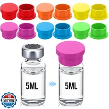 Thyle 12 Pack Vials Caps 5ml Glass Protective Vial Caps Vial Adap