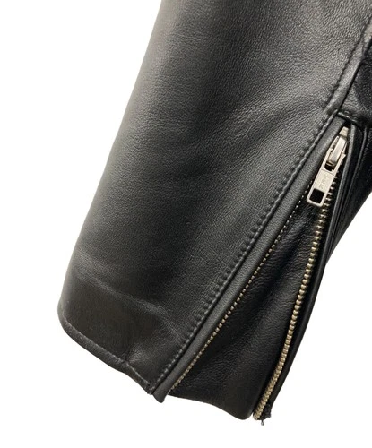 URBAN RESEARCH ITEMS Leather Sheepskin Jacket Men's Size 38 Black image 4