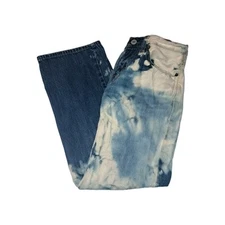 American Eagle Mens Blue Low Rise Boot Jeans 26x28 Custom Bleached 