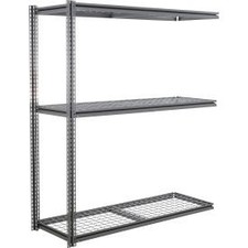 Industrial 3 Shelf Heavy Duty Boltless Shelving Z Beam Add On 72Wx24Dx96H Wire
