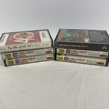 1940s  1960s Greatest Hits Cassette Lot 1959 1960 1963 1965 6 