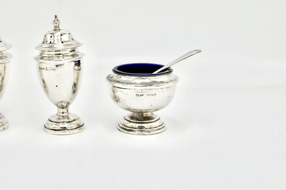 Antique Sterling Silver Cruet Set - Birmingham 1914 - Image 3 of 4