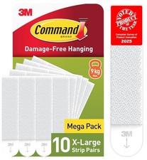 Command Picture Hanging Strips, White, X-Large, 10 Pairs (20 Strips) - For Pictu 1.93 per strip
