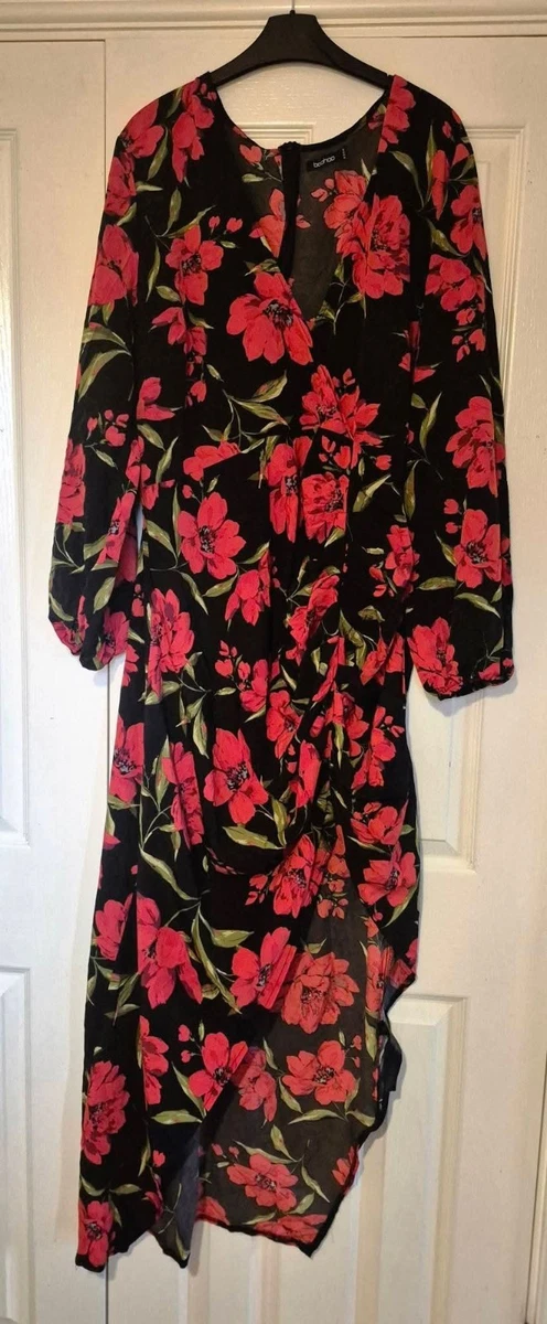 Boohoo Red Floral Dresses for Women for sale | eBay UK
