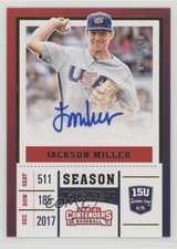 2017 Panini Elite Extra Edition USA Baseball Gold 91/100 Jackson Miller Auto 2f4