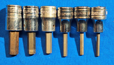 Snap-on 6 Piece Sae 38 Drive Hex Head Allen Head Socket Set 38 - 964