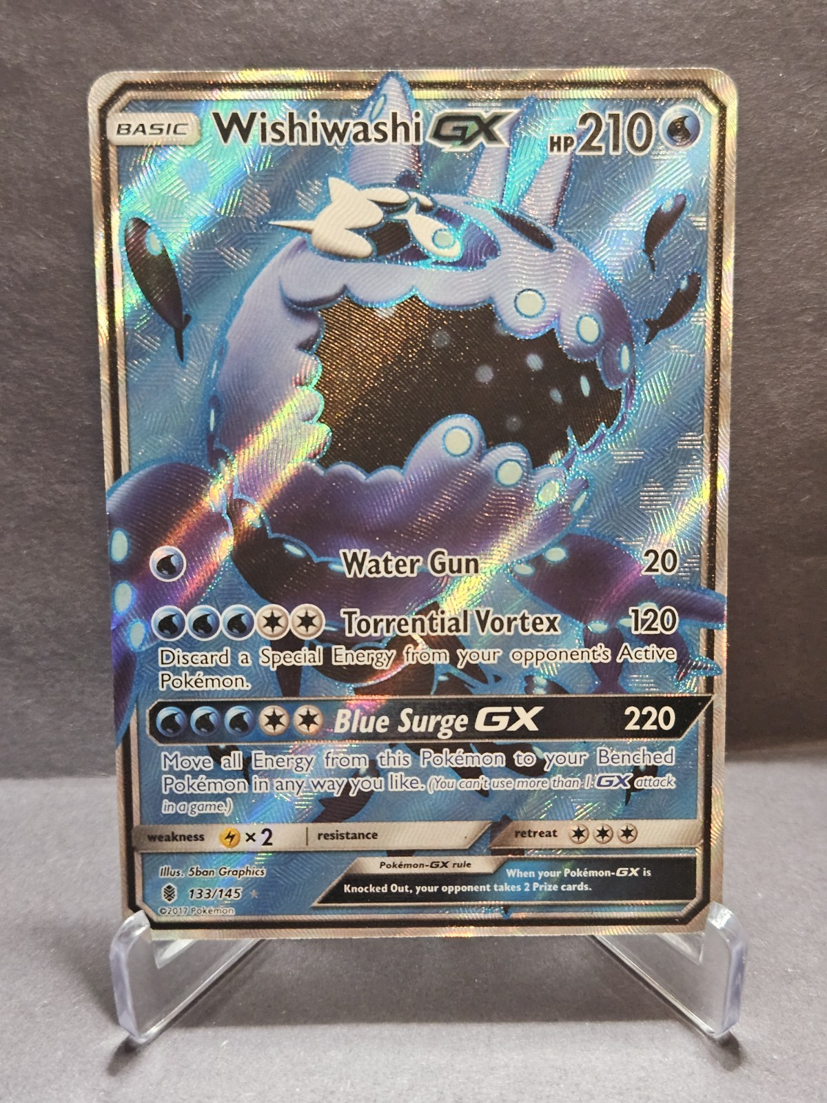 Wishiwashi GX (Full Art) 133/145 SM - Guardians Rising Ultra Rare Pokemon