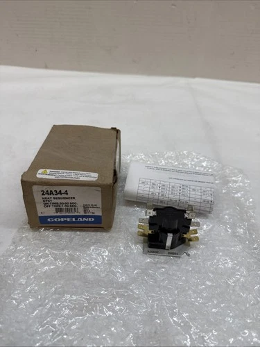 Emerson White-Rodgers 24A34-4 24V Electric Heat Sequencer, DPST