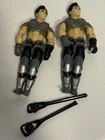 Vintage Clean Lot Of 2 Hasbro 1986 3.75" Gi Joe Cobra Thrasher Figure W/ Weapon