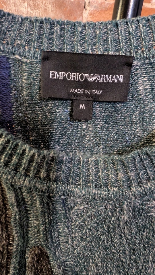 Suéter Emporio Armani Retro Tejido Jacquard - Talla M - Modelo 3L1MV6-1M06Z-F526 Foto 3 de 4