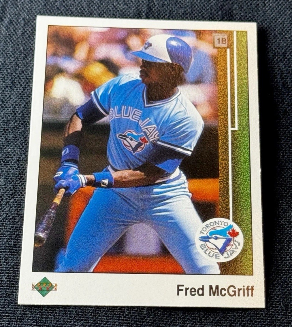 ‼️29th All-Time HRs‼️1989 Upper Deck Fred McGriff #572 Toronto Blue Jays MLB HOF