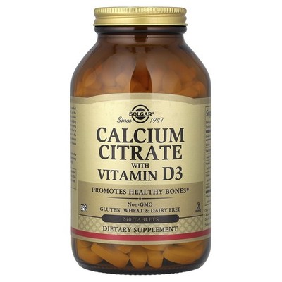 Calcium Citrate with Vitamin D3, 240 Tablets