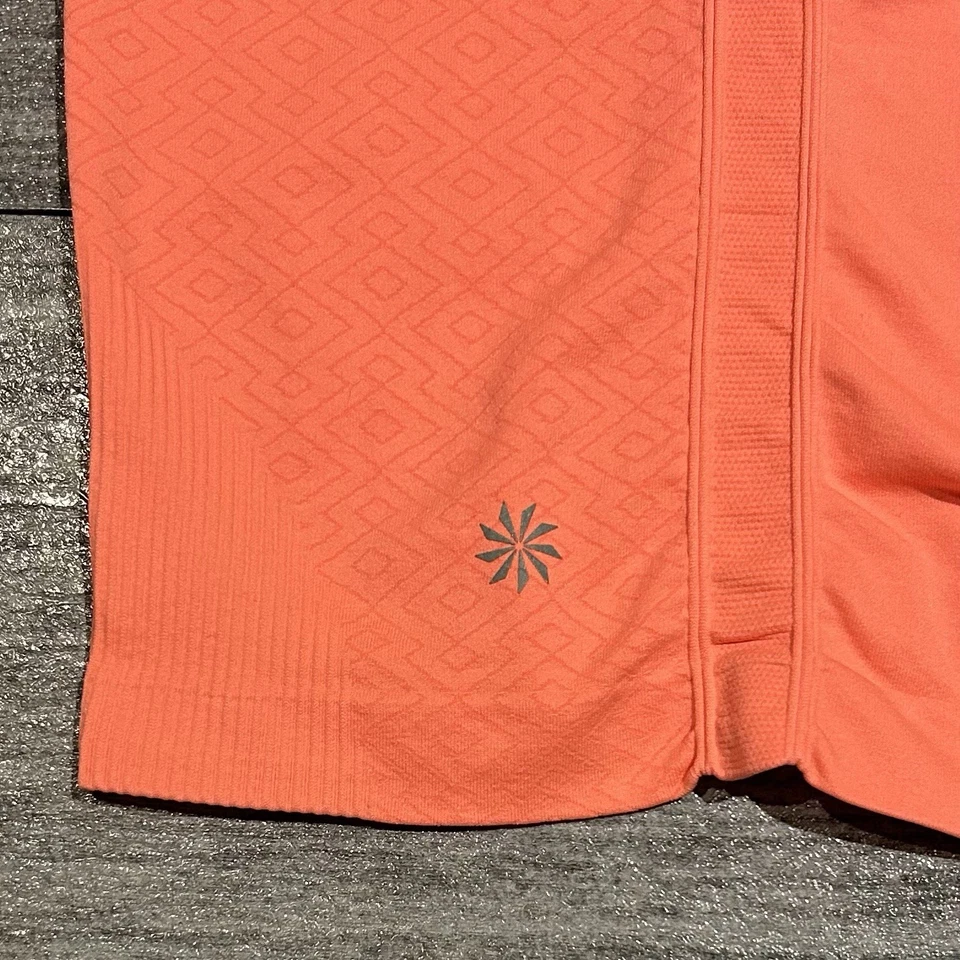 Camisa com capuz feminina Athleta manga longa treinamento atlético GG coral ESTADO PERFEITO! - Imagem 4 de 4