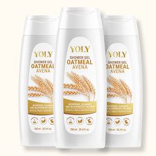 Yoly Oatmeal Shower Gel – Comforting & Gentle Cleanse, 25.3 fl oz (3-Pack) 0.73 per gallon