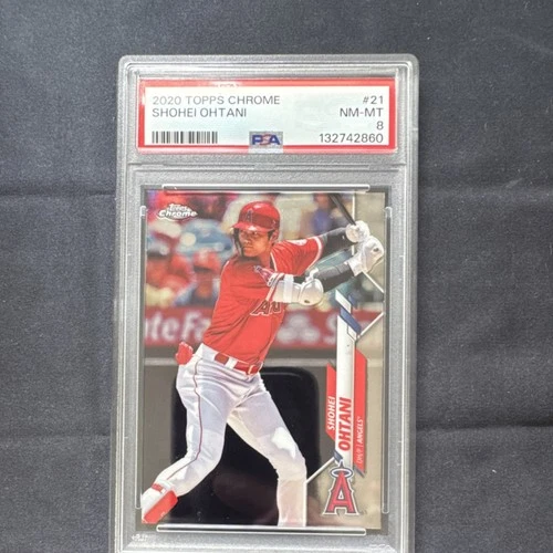 2020 Topps Chrome Shohei Ohtani #21 Base Set PSA 8 Los Angeles Angels