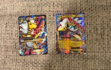 M Ampharos EX (Full Art) 88/98 XY - Ancient Origins Holo + 28/98 fanmade cards