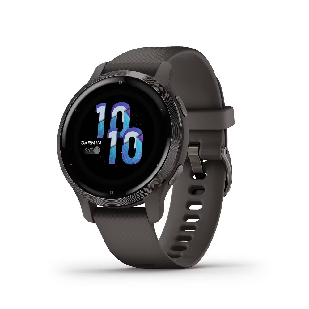 Garmin Venu 2S Smartwatch - Slate Bezel with Graphite Case and Silicone