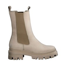 Beige Casual Closed Booties