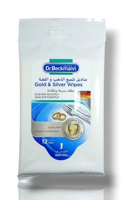 Dr. Beckmann Gold & Silver Wipes (12 PCS) Rapid Shine Tarnish Protection