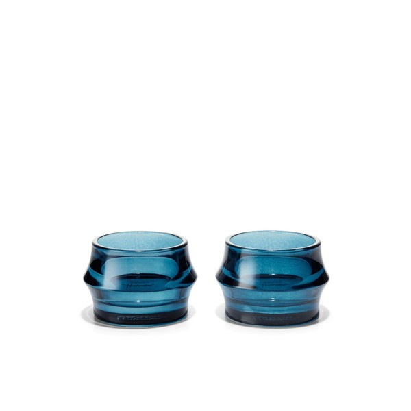 Holmegaard - Teelichthalter Arc Im Set - 2X Glas Kerzenhalter Im Doppelpack Blau-image