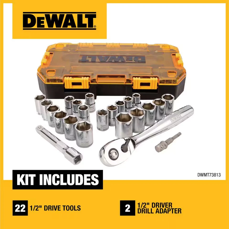 1/2 In. Drive Combination Socket Set with Case (23-Piece) - Image 2 of 4